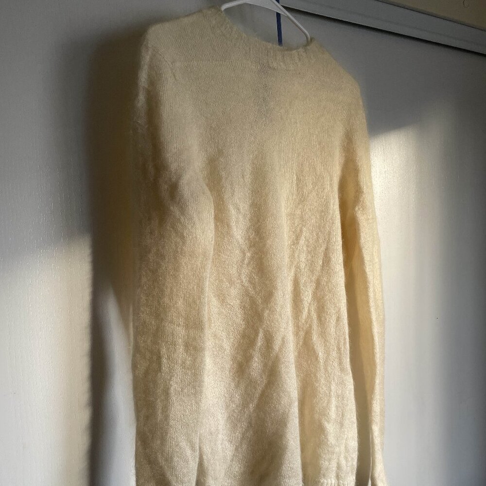 Men’s Rick Owens Mountain FW 2012 Mohair / Silk Knit Sweater Pearl / Cream sz. S